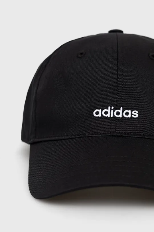 Βαμβακερό καπέλο adidas μαύρο