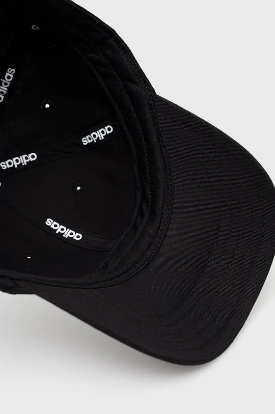 μαύρο Βαμβακερό καπέλο adidas