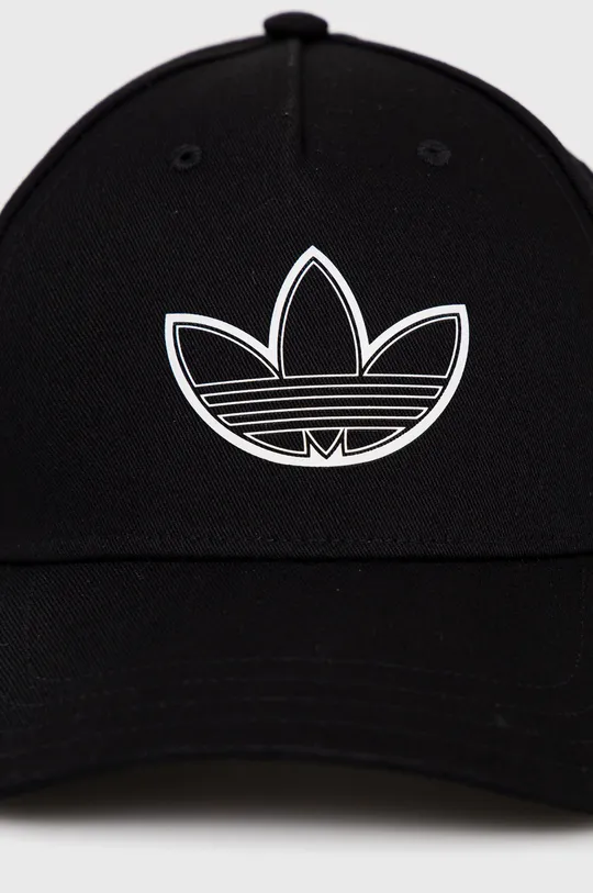 adidas Originals - Βαμβακερό καπέλο μαύρο