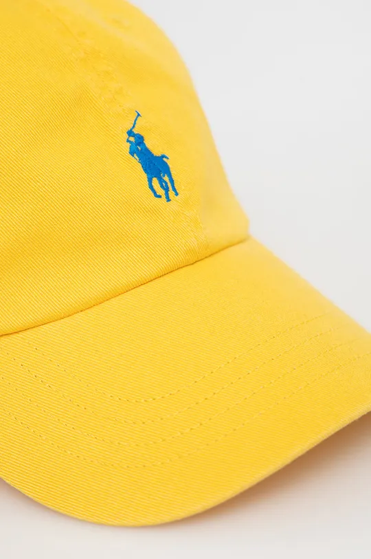 Βαμβακερό καπέλο Polo Ralph Lauren κίτρινο