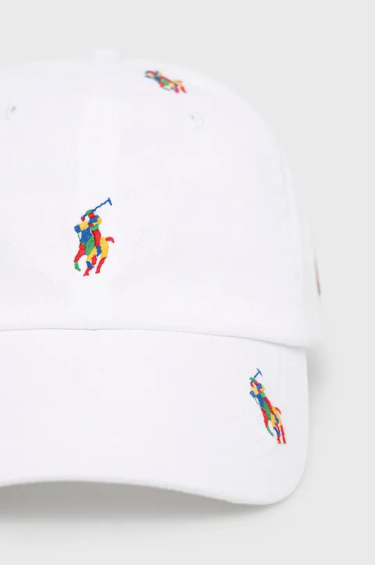Бавовняна кепка Polo Ralph Lauren білий