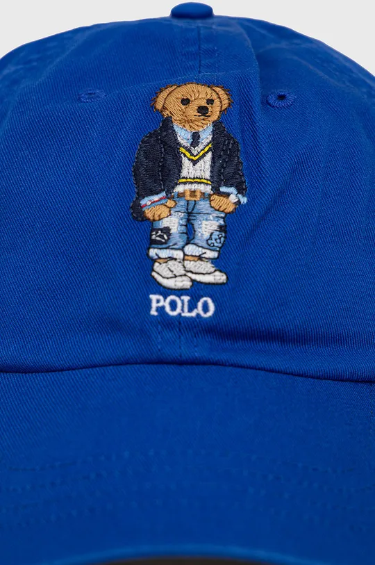 Pamučna kapa Polo Ralph Lauren plava