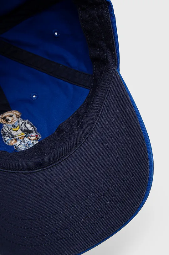 modrá Bavlnená čiapka Polo Ralph Lauren