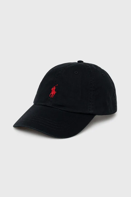 μαύρο Βαμβακερό καπέλο Polo Ralph Lauren Ανδρικά