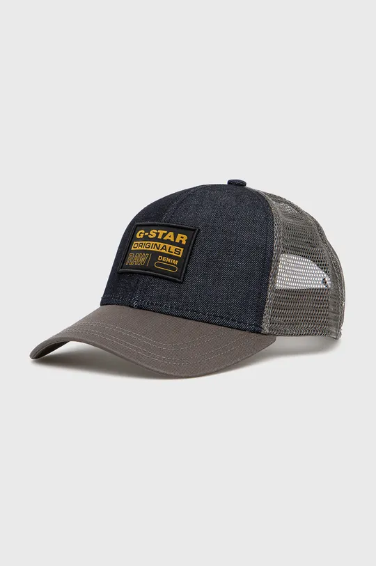σκούρο μπλε Βαμβακερό καπέλο G-Star Raw Ανδρικά