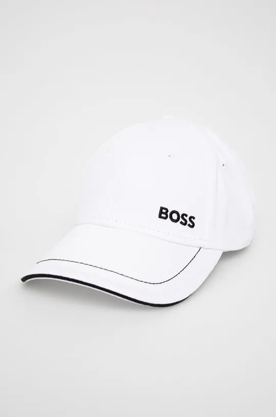 λευκό Βαμβακερό καπέλο BOSS Boss Athleisure Ανδρικά