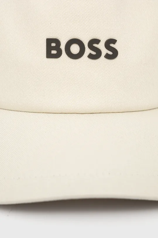 Bavlnená čiapka BOSS Boss Casual béžová