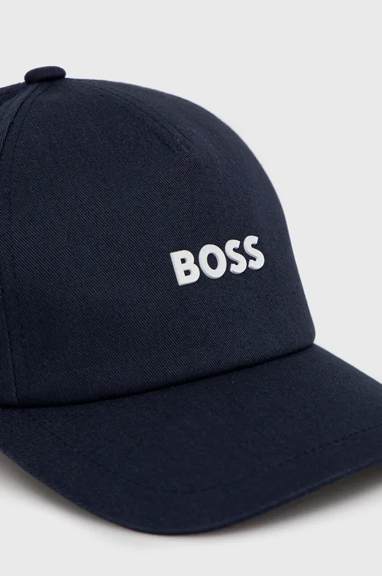 Bavlnená čiapka BOSS Boss Casual tmavomodrá