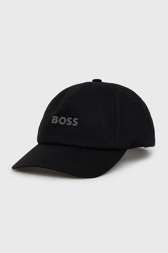 čierna Bavlnená čiapka BOSS Boss Casual Pánsky