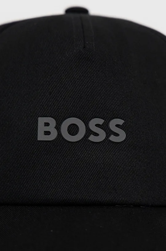 Bavlnená čiapka BOSS Boss Casual čierna