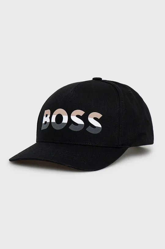 μαύρο Βαμβακερό καπέλο BOSS Ανδρικά