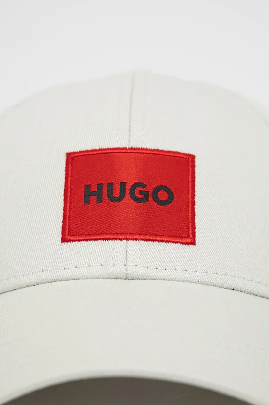 Βαμβακερό καπέλο HUGO γκρί