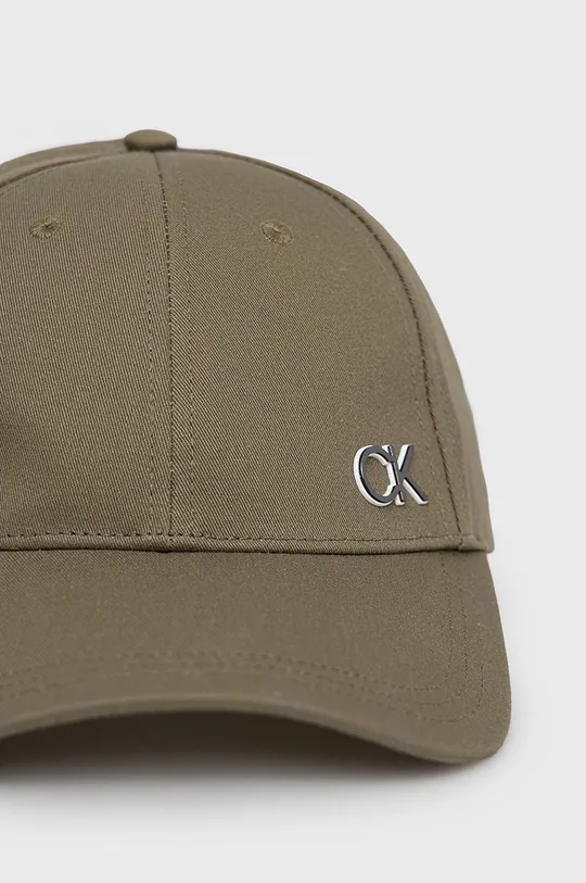 Βαμβακερό καπέλο Calvin Klein πράσινο