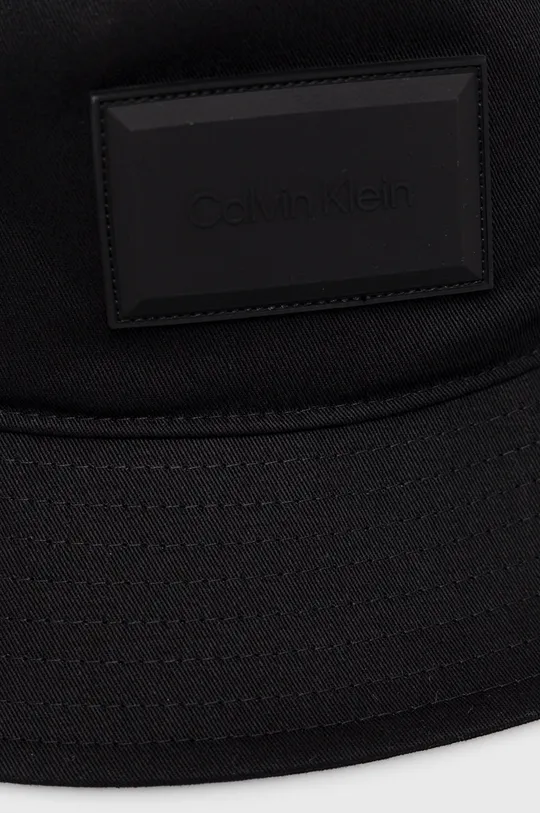 Pamučni šešir Calvin Klein crna