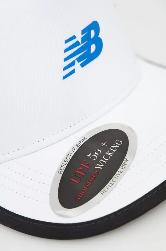 biały New Balance czapka LAH13001WT