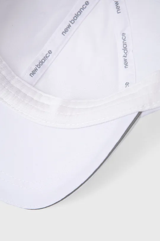 biały New Balance czapka z daszkiem LAH21103WT