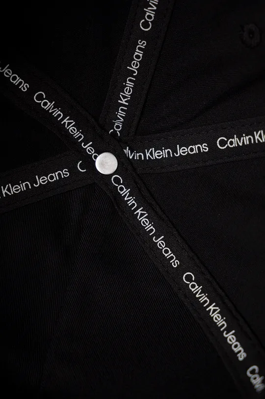 czarny Calvin Klein Jeans czapka bawełniana