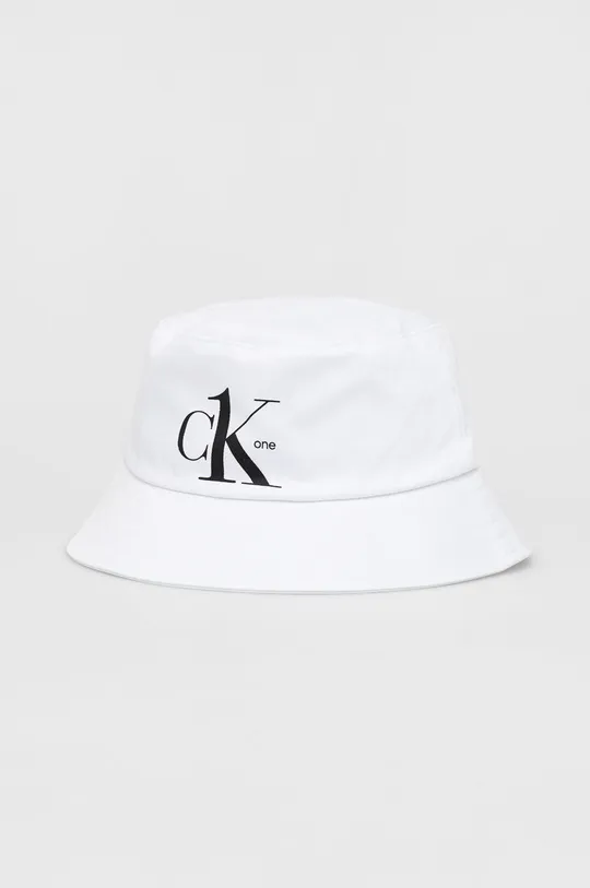 biały Calvin Klein kapelusz bawełniany Męski