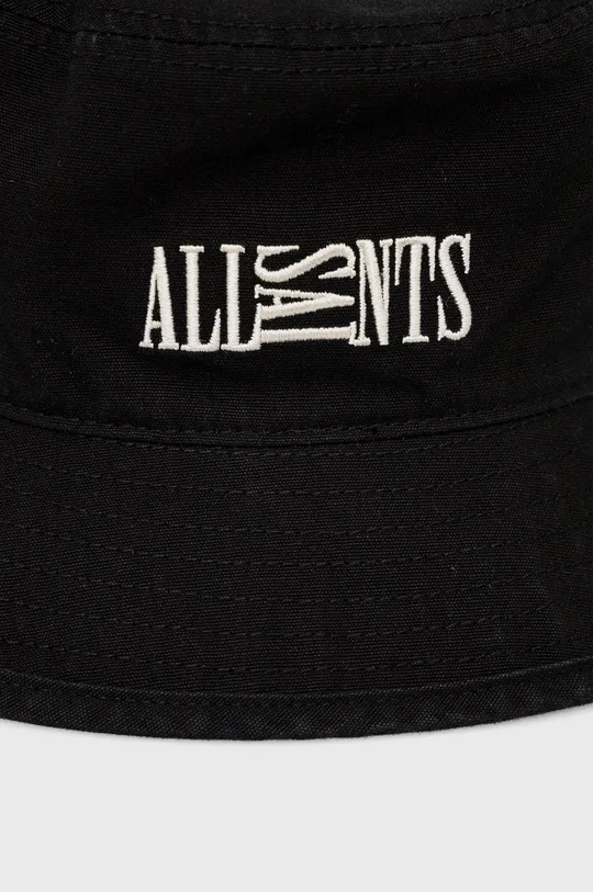 Pamučni šešir AllSaints crna