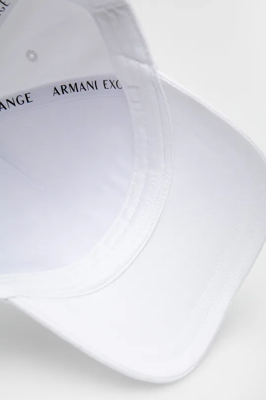 biela Bavlnená čiapka Armani Exchange