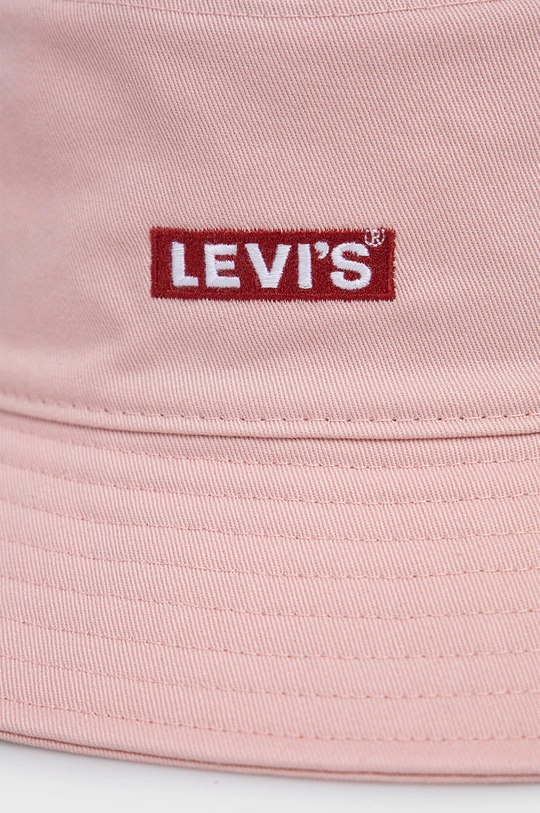 Βαμβακερό καπέλο Levi's ροζ