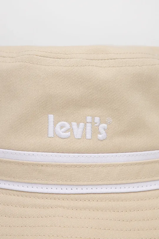 Βαμβακερό καπέλο Levi's μπεζ