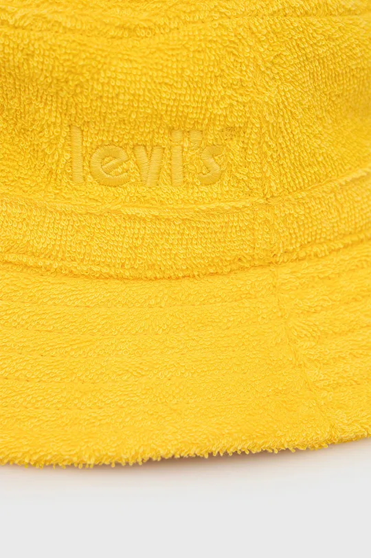 Βαμβακερό καπέλο Levi's κίτρινο