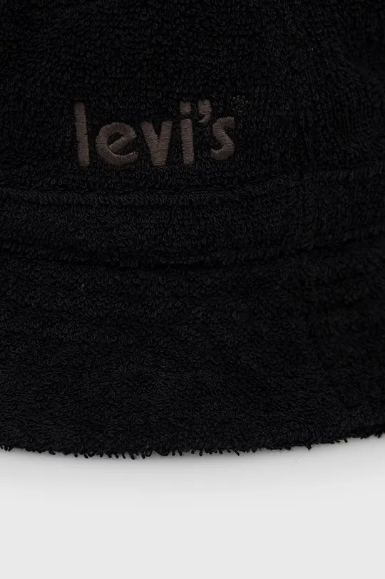 Βαμβακερό καπέλο Levi's μαύρο