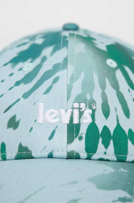 Βαμβακερό καπέλο Levi's τιρκουάζ