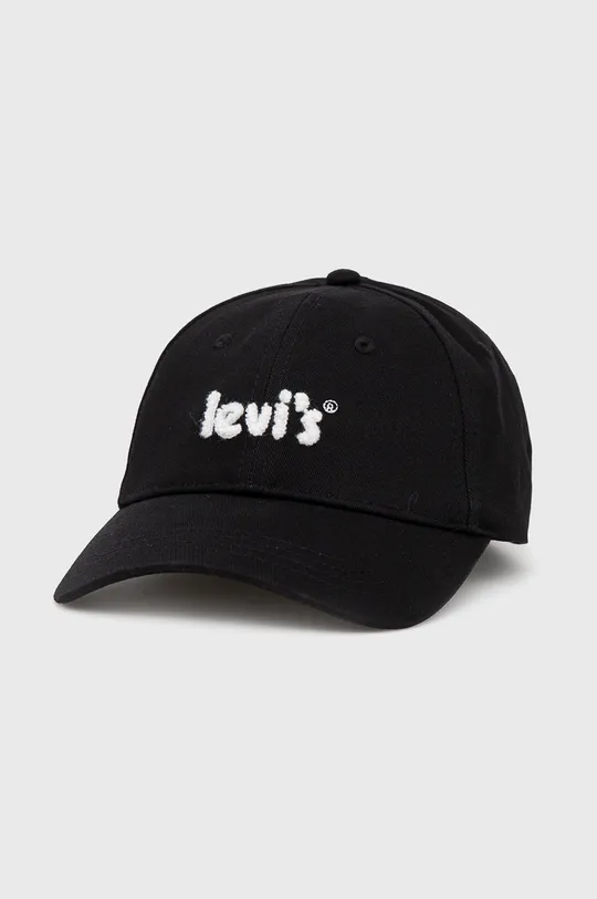 czarny Levi's czapka bawełniana Unisex