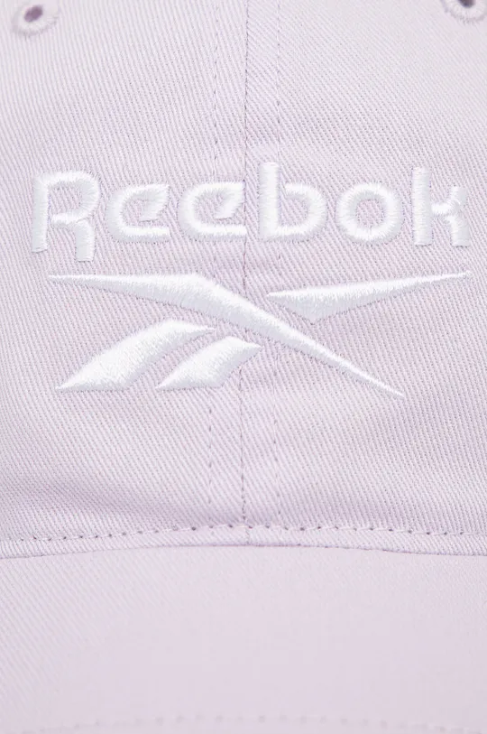 Βαμβακερό καπέλο Reebok μωβ