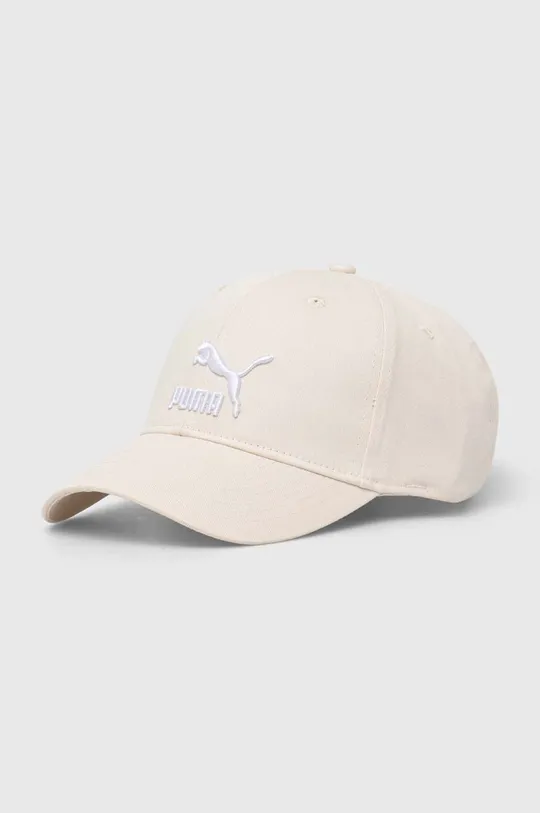 μπεζ Βαμβακερό καπέλο του μπέιζμπολ Puma Archive Logo BB Cap 22554 Unisex