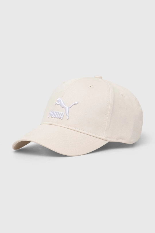 beżowy Puma czapka z daszkiem bawełniana Archive Logo BB Cap Unisex