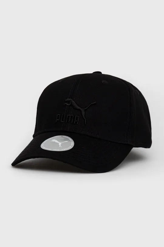 μαύρο Βαμβακερό καπέλο Puma Archive Logo BB Cap 22554 Unisex