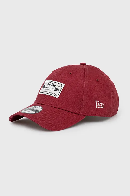 bordowy New Era czapka bawełniana Unisex
