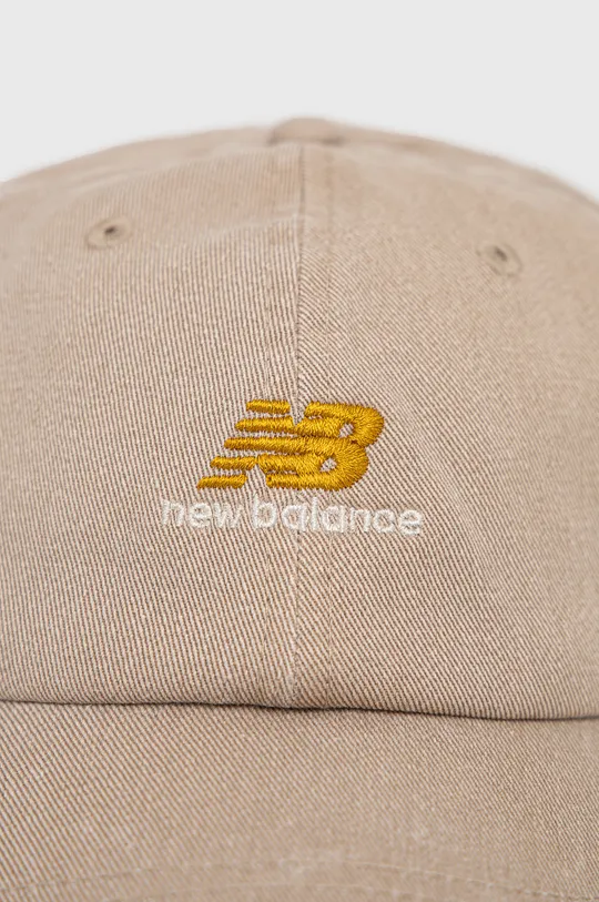 Βαμβακερό καπέλο New Balance μπεζ
