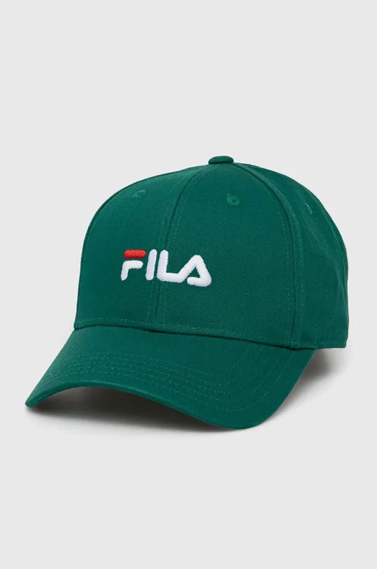 zielony Fila czapka z daszkiem bawełniana Brasov Unisex