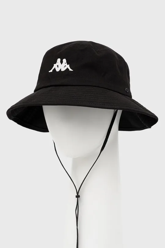 czarny Kappa kapelusz bawełniany Unisex