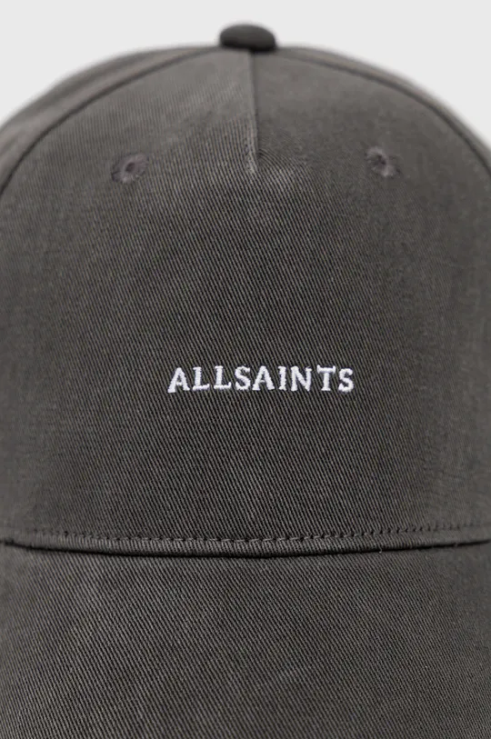Βαμβακερό καπέλο AllSaints γκρί