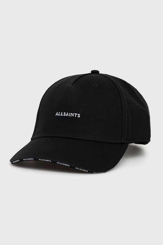 czarny AllSaints czapka bawełniana Unisex