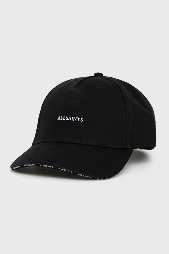 čierna Bavlnená čiapka AllSaints Unisex