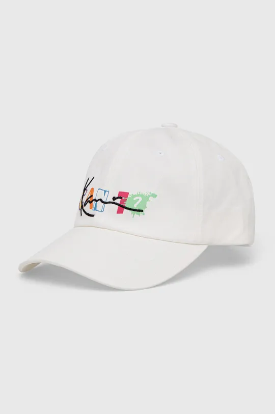 λευκό Βαμβακερό καπέλο Karl Kani Unisex