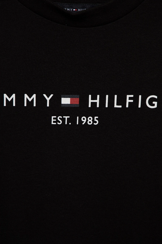 fekete Tommy Hilfiger gyerek pamut melegítő szett