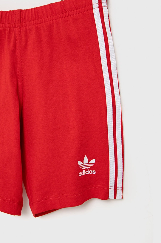 Detská bavlnená súprava adidas Originals HE4659 červená