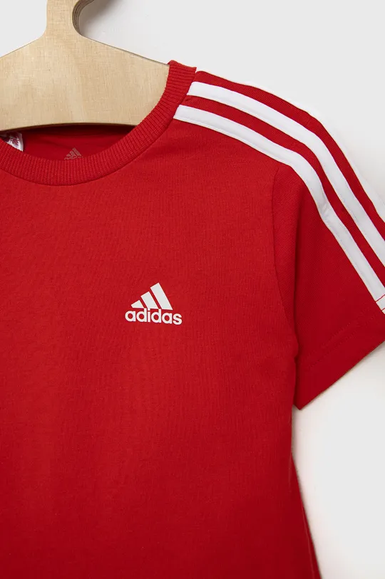 Дитячий бавовняний комплект adidas червоний