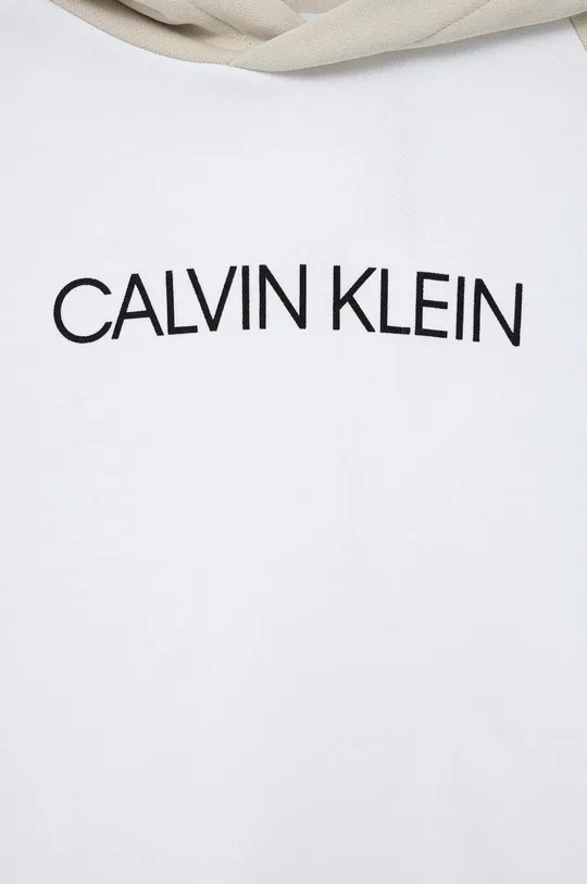 Детский хлопковый спортивный костюм Calvin Klein Jeans бежевый
