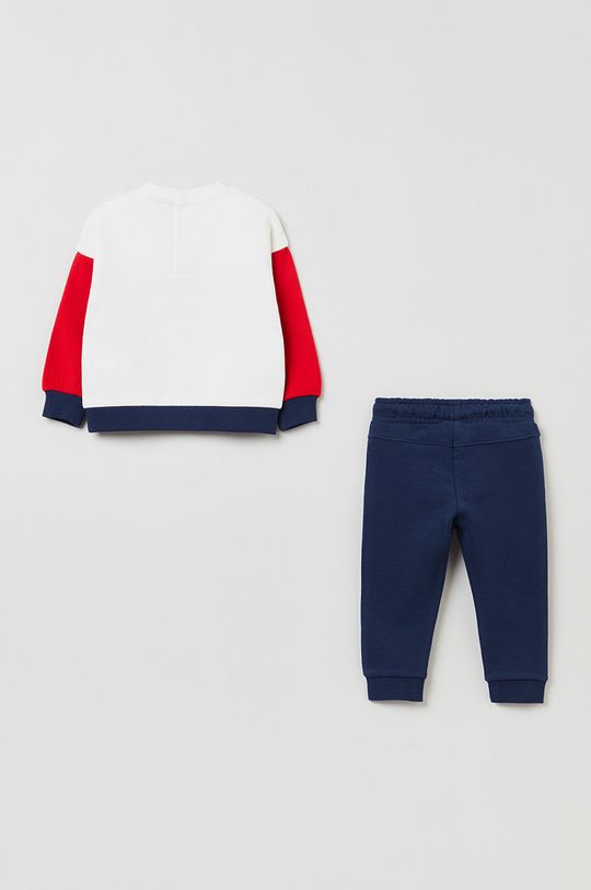 OVS bombažni pulover za otroke mornarsko modra