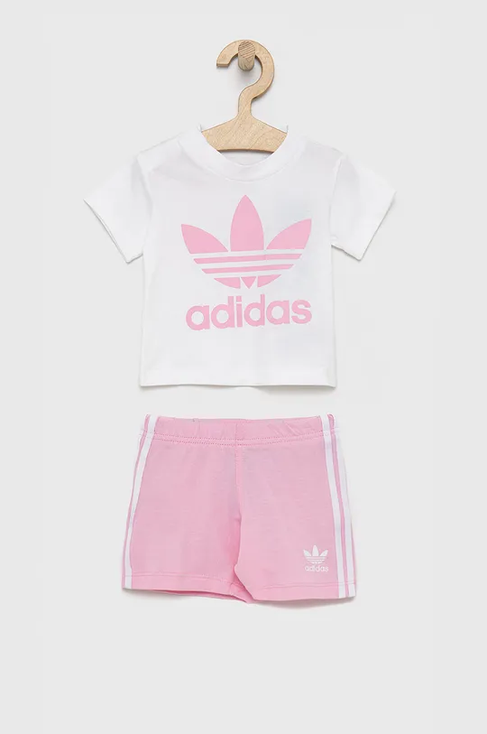 roza Otroški komplet adidas Originals Dekliški
