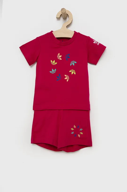 рожевий Дитячий бавовняний комплект adidas Originals HE6852 Для дівчаток