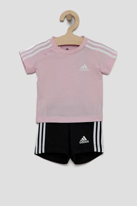 рожевий Дитячий бавовняний комплект adidas HF1906 Для дівчаток